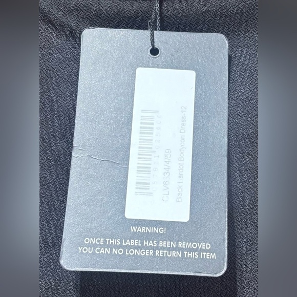 NWT PrettyLittleThing Black Bardot Bodycon Mini Dress Size 8 - Picture 5 of 8